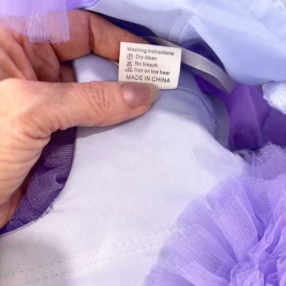 NEW Tulle Maternity Dress for Photoshoot Bridal Robe Dusty Purple NWOT Size M - Picture 7 of 8